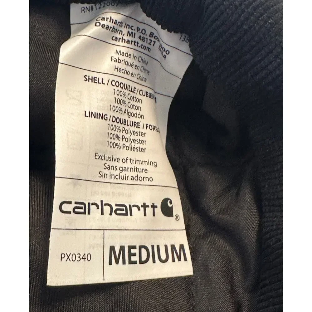 Carhartt Black Waterproof Weather Resist Jacket for Dogs Adjustable Sz Med NWOT